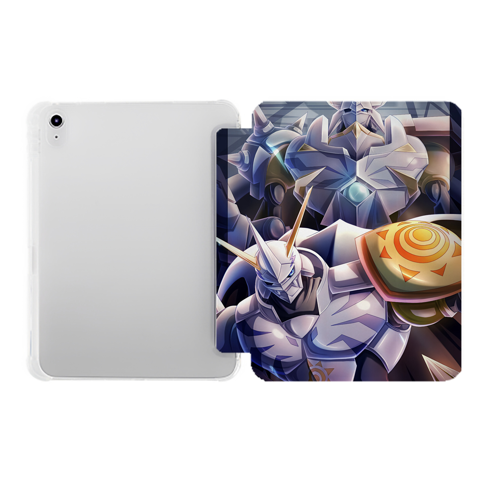 （画像用） Digimon デジタルモンスター/デジモン IPad ケース ペン収納付き 三つ折りスタンド PUレザー×シリコン 対応機種9.5/10.5/10.9インチ